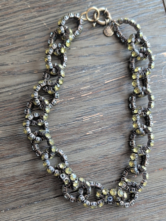 J. Crew Jewelry - J Crew Yellow Crystal Chain Link Necklace - Women Jewelry